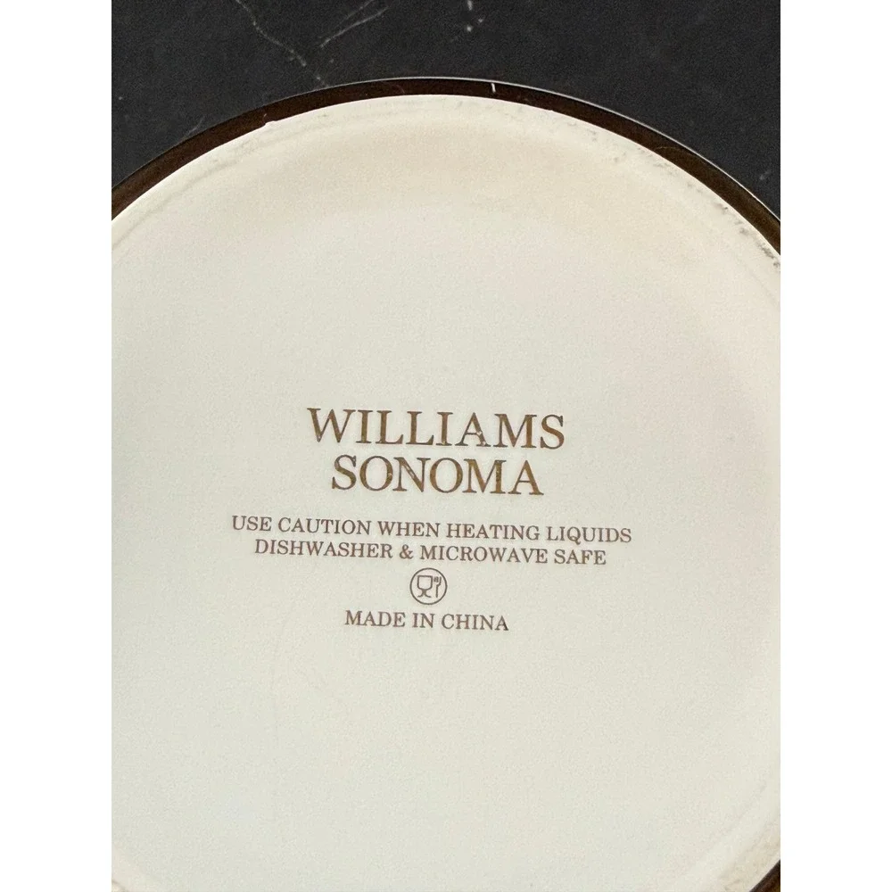 Williams Sonoma Gold Monogram R Mug 3 3/4in Tall MINT!